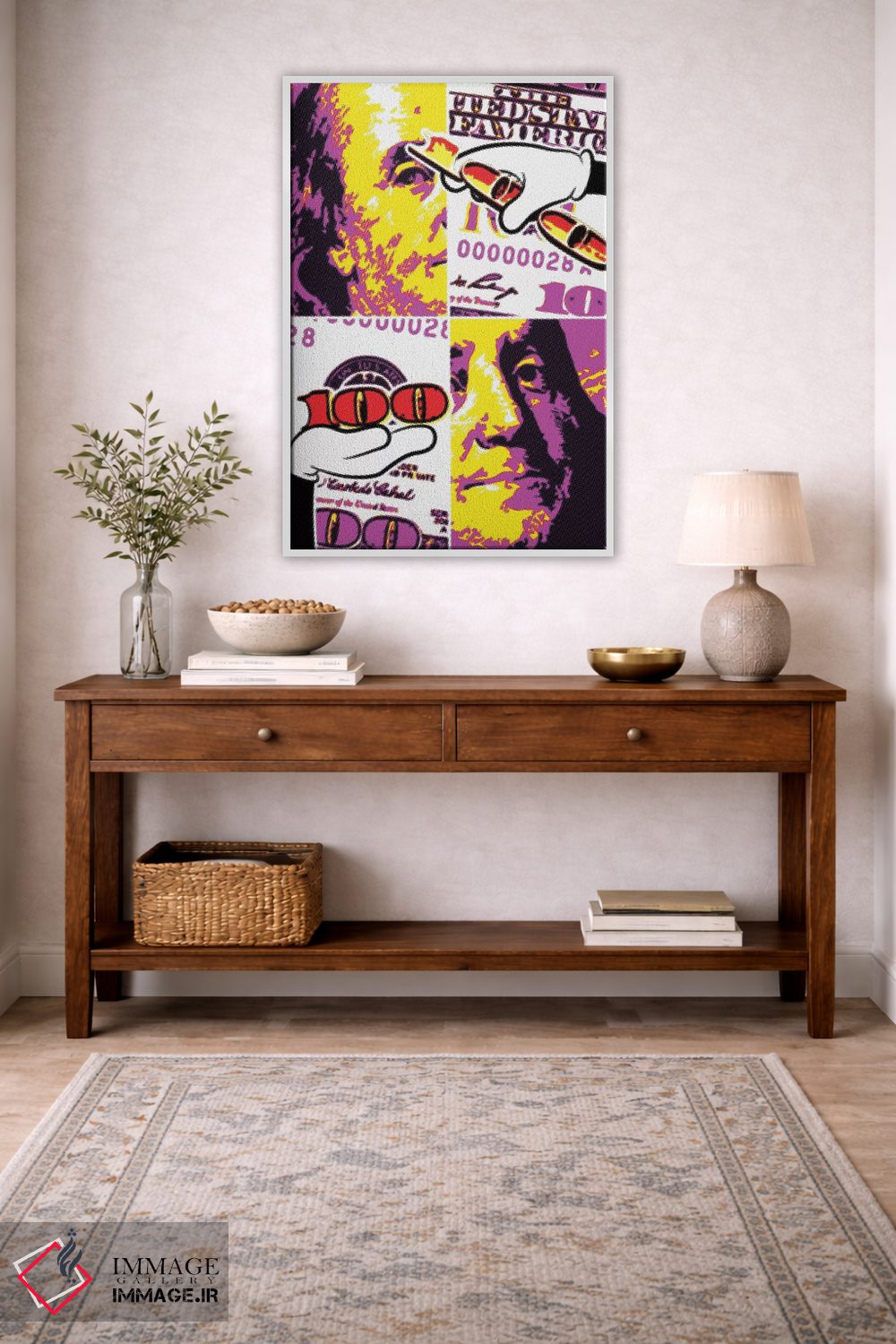 تابلو دکوراتیو "نقاط رستر بنجامین ۱" اثر کریستین میلئو - D3W