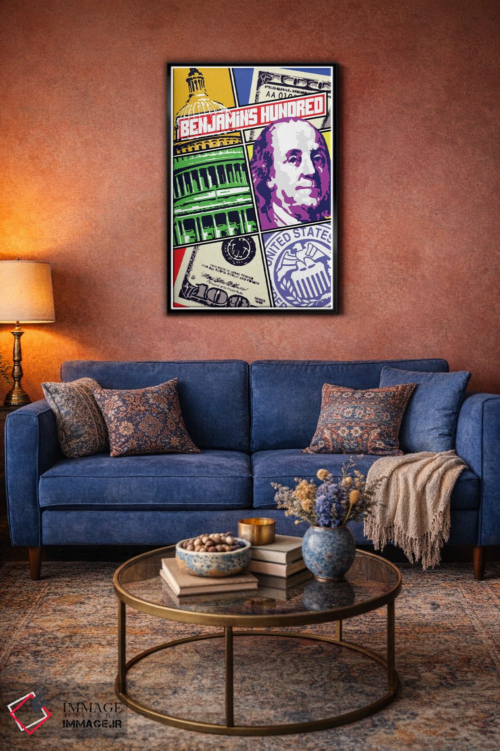 تابلو دکوراتیو "صد بنجامین" اثر کریستین میلئو - D4B