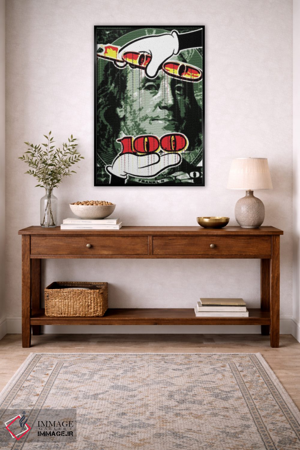 تابلو دکوراتیو "نقاط رستر بنجامین ۲" اثر کریستین میلئو - D2B