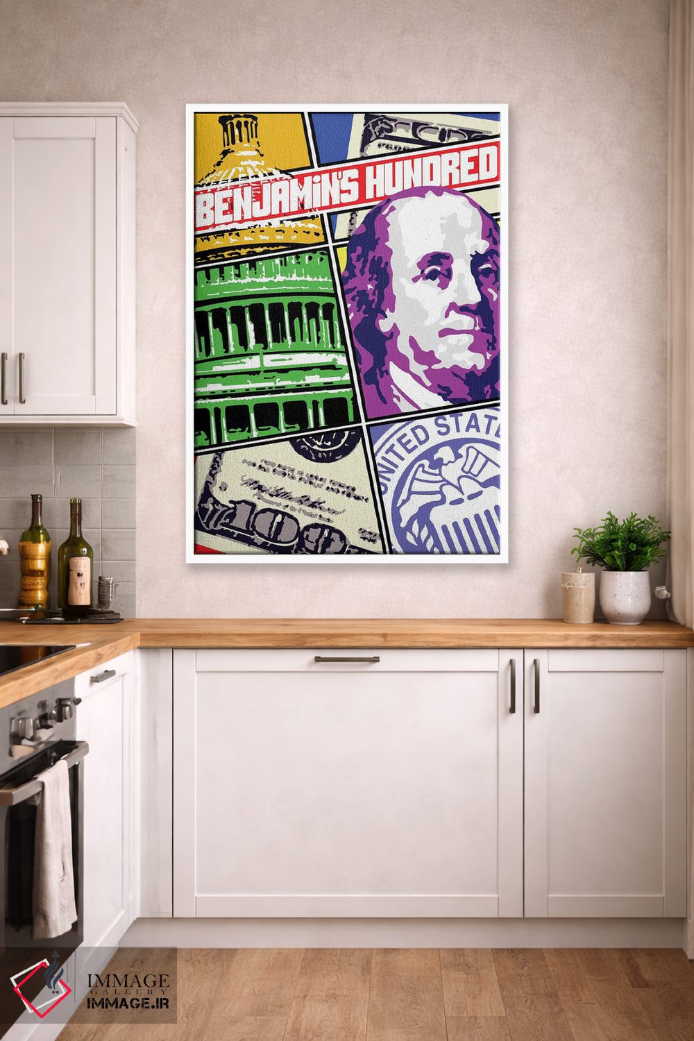 تابلو دکوراتیو "جلد کمیک بنجامین فرانکلین" اثر کریستین میلئو - D3W