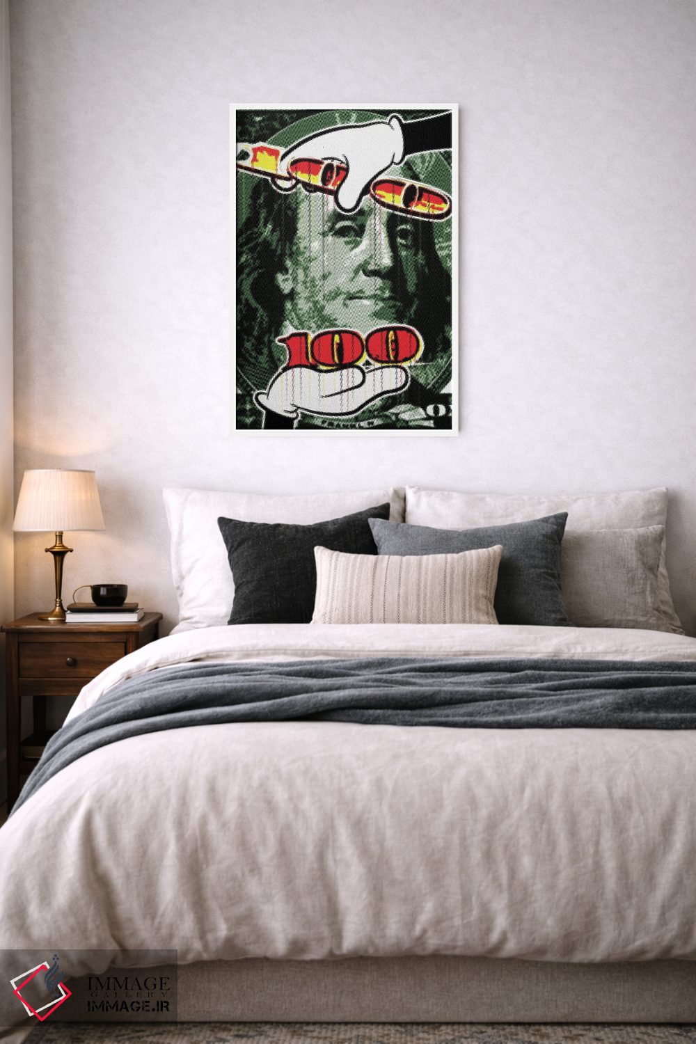 تابلو دکوراتیو "نقاط رستر بنجامین ۲" اثر کریستین میلئو - D4W