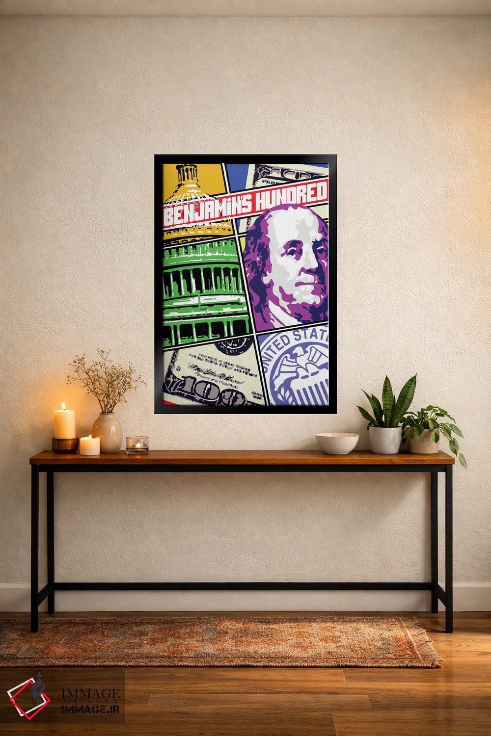 تابلو دکوراتیو "جلد کمیک بنجامین فرانکلین" اثر کریستین میلئو - D5B