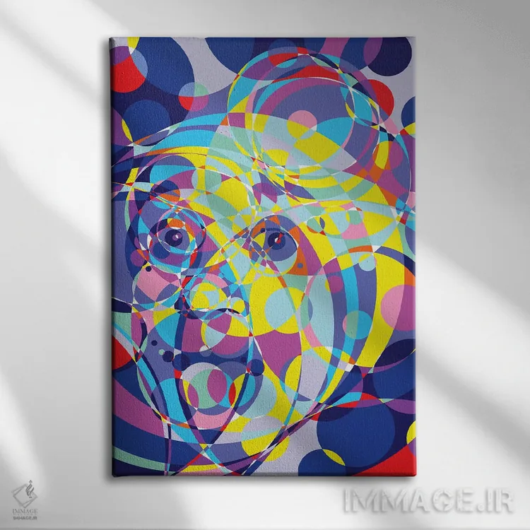 تابلو دکوراتیو "حلقه های متحد آلبرت" اثر کریستین میلئو - نمای روبهرو روی دیوار