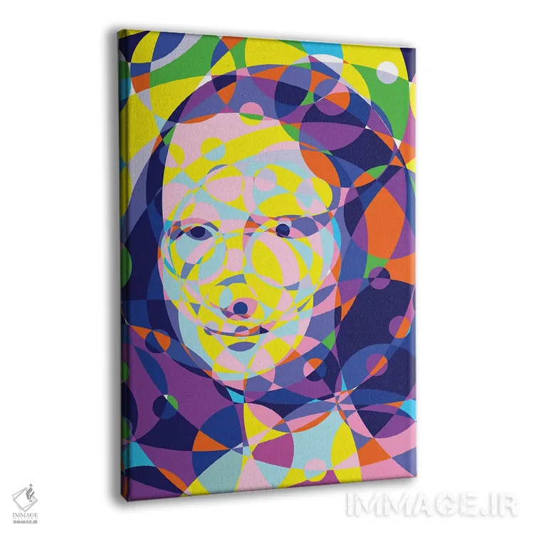 تابلو دکوراتیو "حلقه های متحد مونالیزا" اثر کریستین میلئو - نمای پرسپکتیو محصول