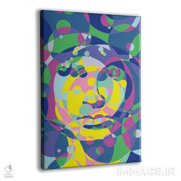 تابلو دکوراتیو "حلقه های متحد موریسون" اثر کریستین میلئو - نمای پرسپکتیو محصول