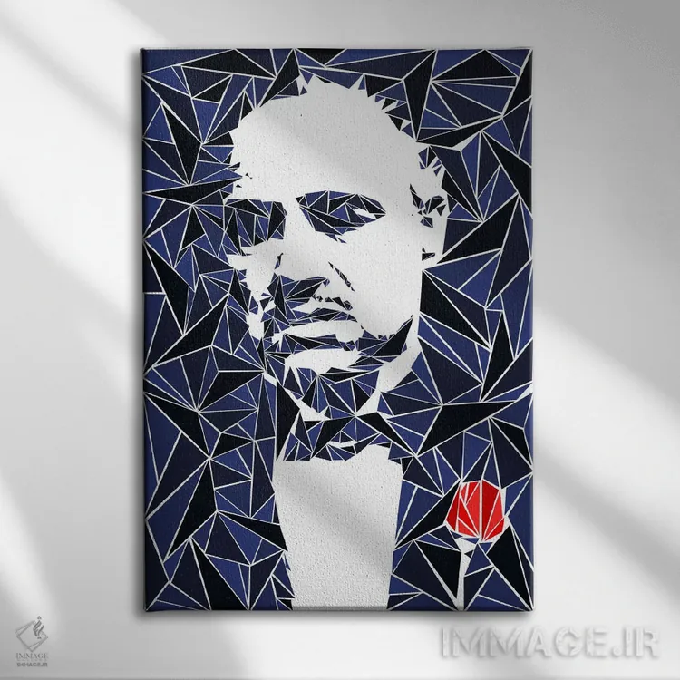تابلو دکوراتیو "دان ویتو کورلئونه ۱" اثر کریستین میلئو - نمای روبهرو روی دیوار