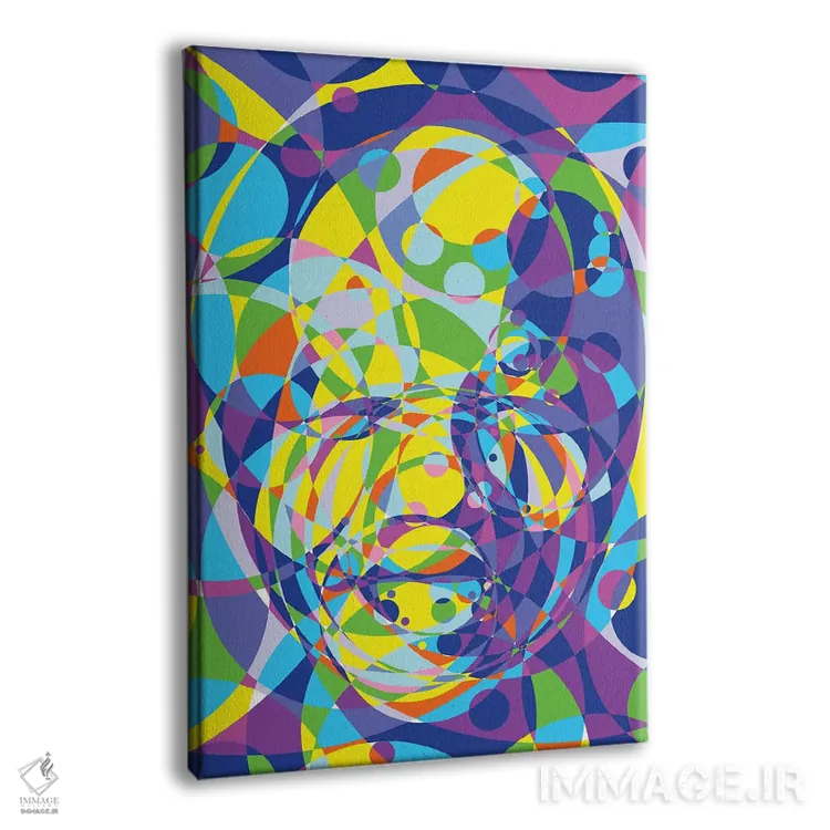 تابلو دکوراتیو "حلقه های متحد ماندلا" اثر کریستین میلئو - نمای پرسپکتیو محصول