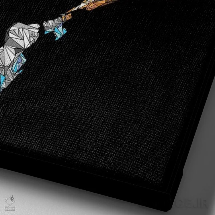 تابلو دکوراتیو کوبی اثر کریستین میلئو - نمای نزدیک بافت بوم