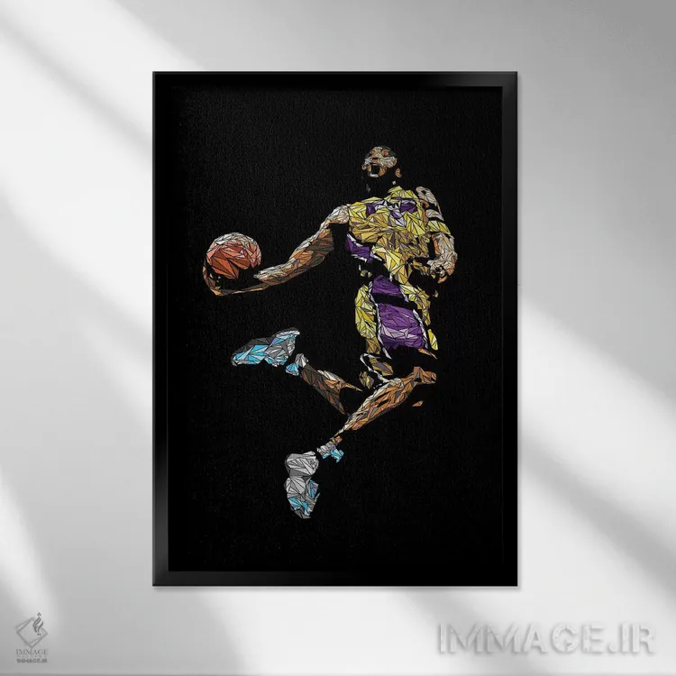 تابلو دکوراتیو کوبی اثر کریستین میلئو - نمای قابدار مشکی