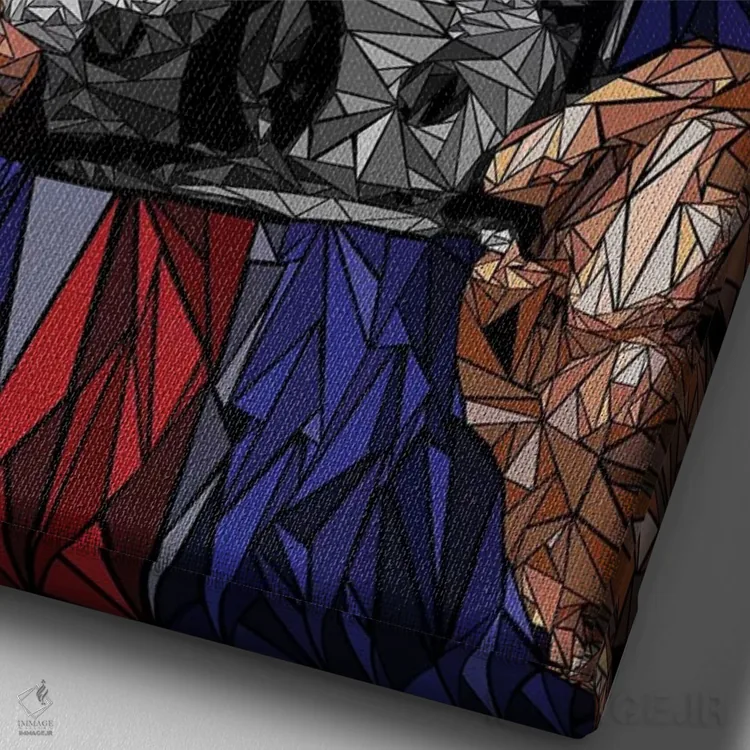 تابلو دکوراتیو گورو جعلی وال استریت اثر کریستین میلئو - نمای نزدیک بافت بوم