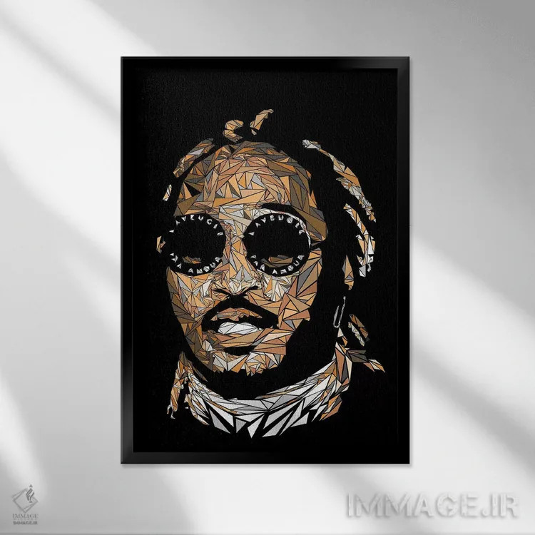 تابلو دکوراتیو آینده اثر کریستین میلئو - نمای قابدار مشکی