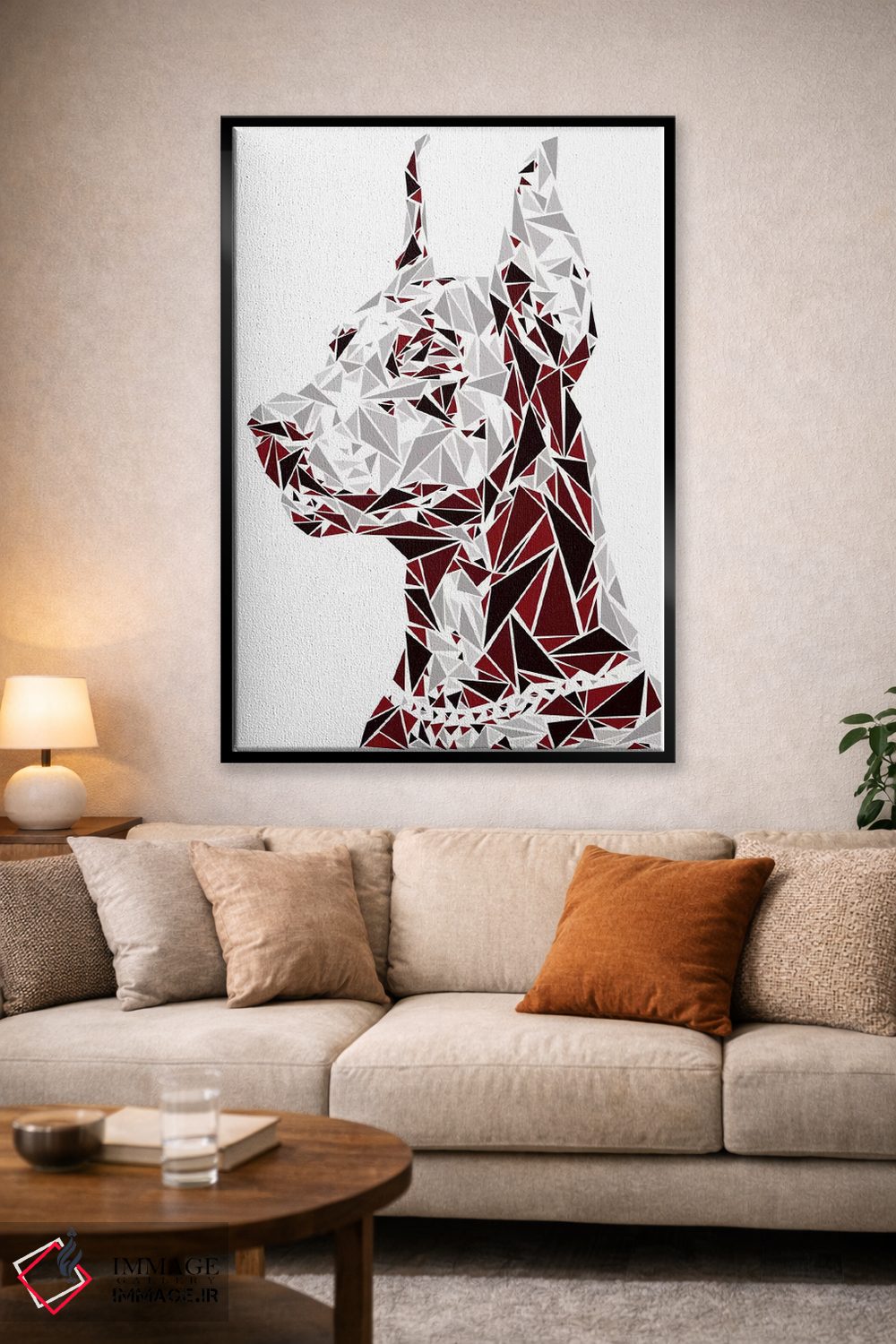 تابلو دکوراتیو "دوبرمن" اثر کریستین میلئو - D1B