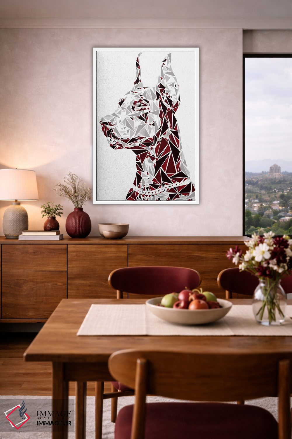 تابلو دکوراتیو "دوبرمن" اثر کریستین میلئو - D4W