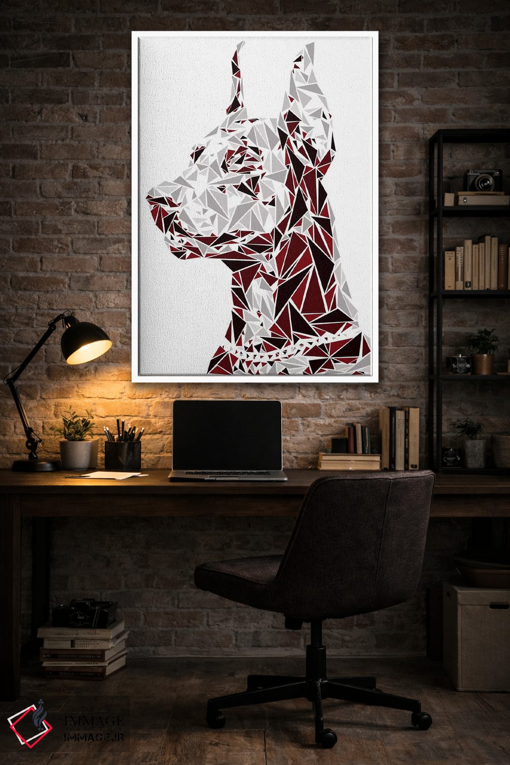 تابلو دکوراتیو "دوبرمن" اثر کریستین میلئو - D3W