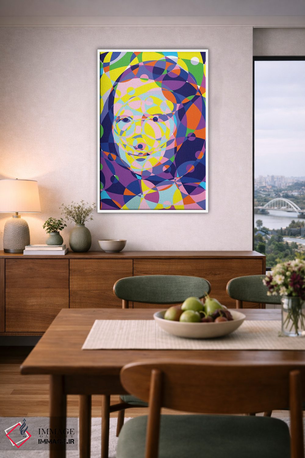 تابلو دکوراتیو "حلقه های متحد مونالیزا" اثر کریستین میلئو - D5W