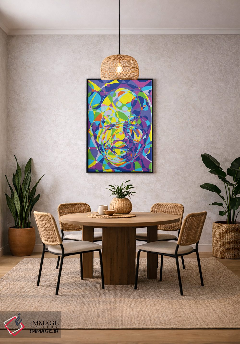 تابلو دکوراتیو "حلقه های متحد ماندلا" اثر کریستین میلئو - D4B