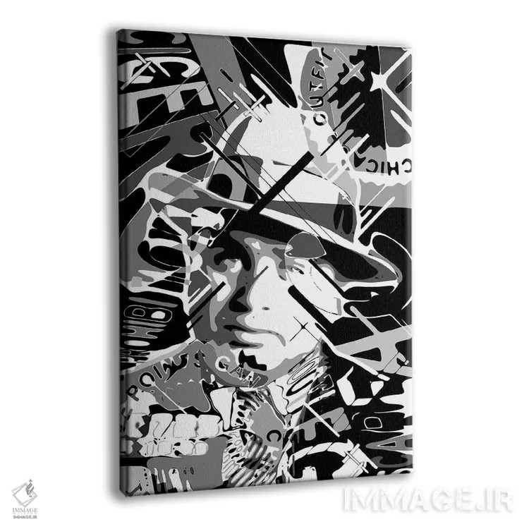 تابلو دکوراتیو آل کاپون اسکارفیس اثر کریستین میلئو - نمای پرسپکتیو محصول