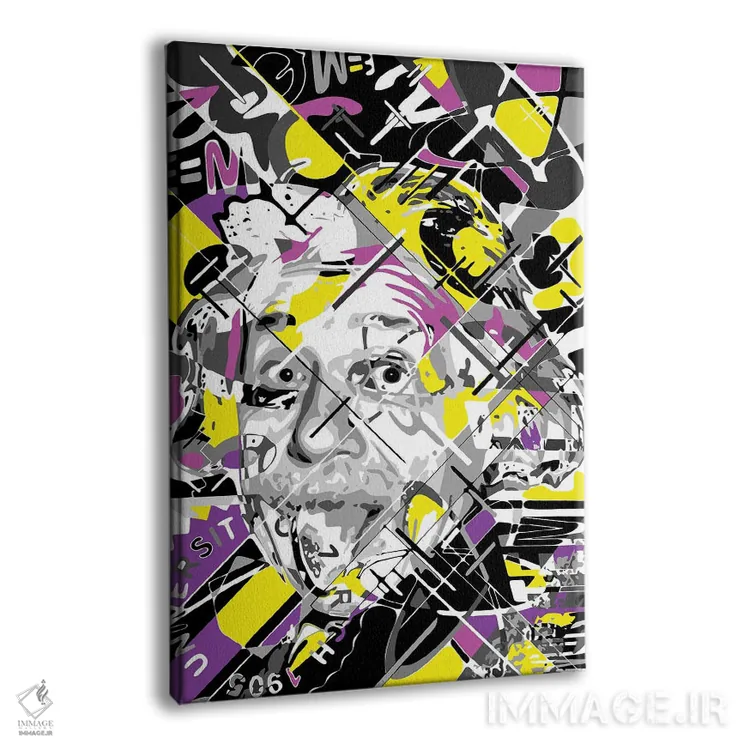 تابلو دکوراتیو آلبرت انیشتین اثر کریستین میلئو - نمای پرسپکتیو محصول