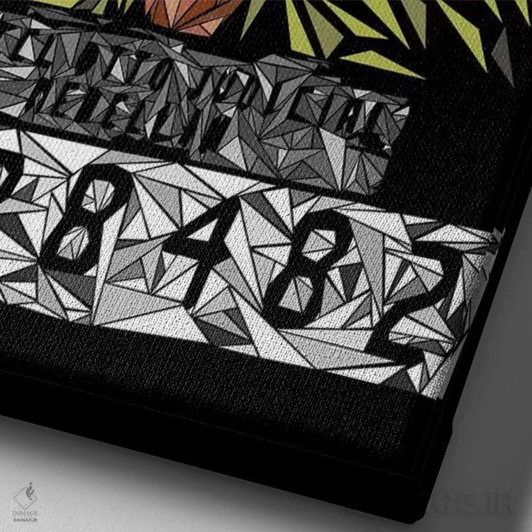 تابلو دکوراتیو پابلو اثر کریستین میلئو - نمای نزدیک بافت بوم