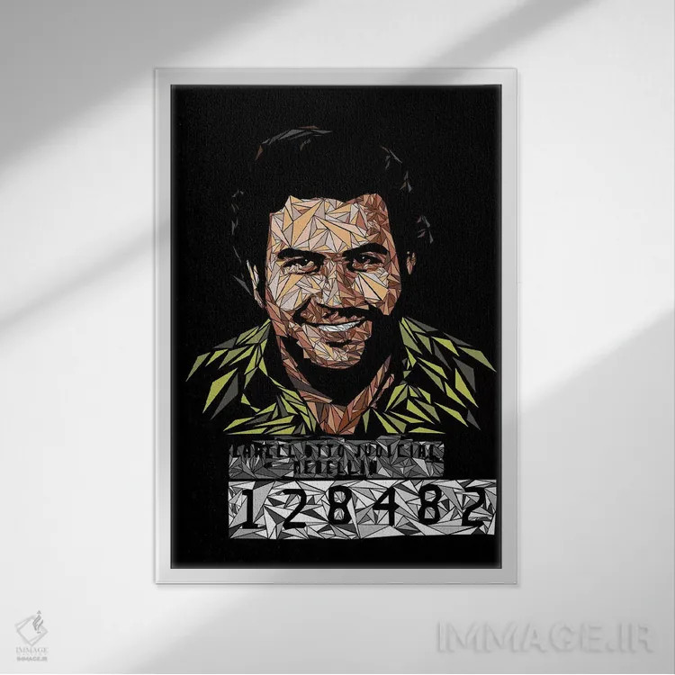 تابلو دکوراتیو پابلو اثر کریستین میلئو - نمای قابدار سفید