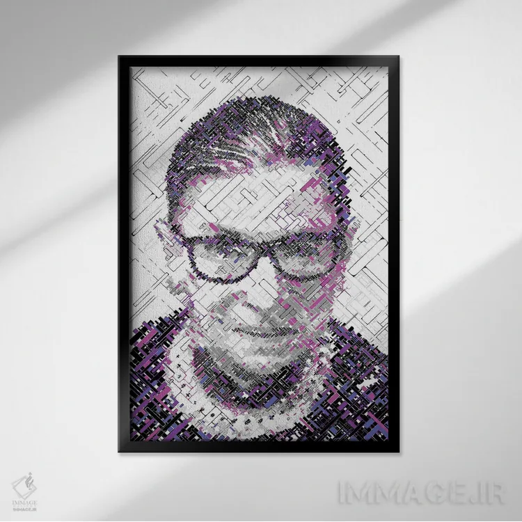 تابلو دکوراتیو آر.بی.جی اثر کریستین میلئو - نمای قابدار مشکی