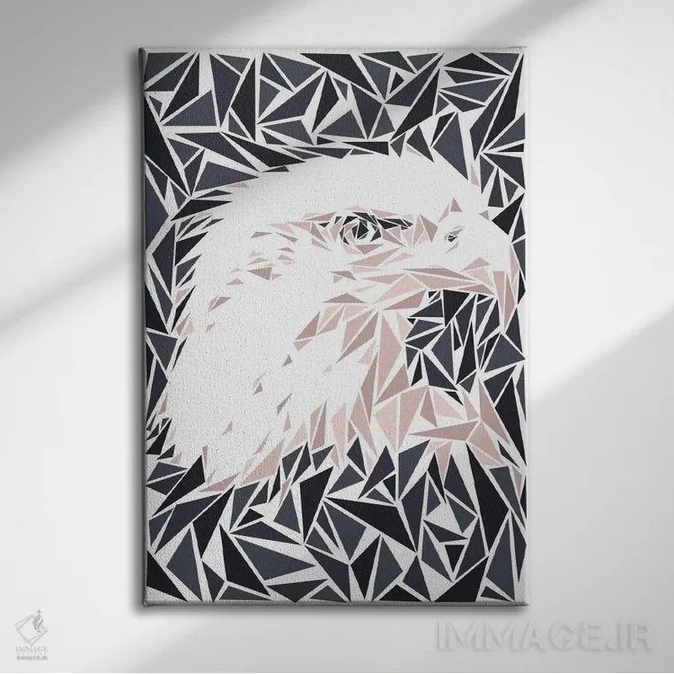 تابلو دکوراتیو عقاب اثر کریستین میلئو - نمای روبهرو روی دیوار