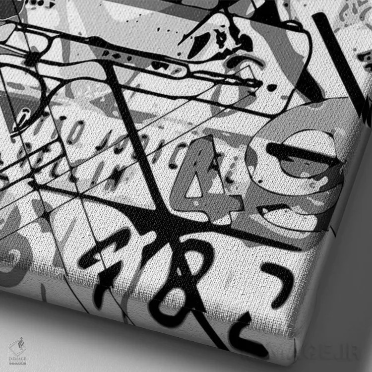 تابلو دکوراتیو دون پابلو اثر کریستین میلئو - نمای نزدیک بافت بوم