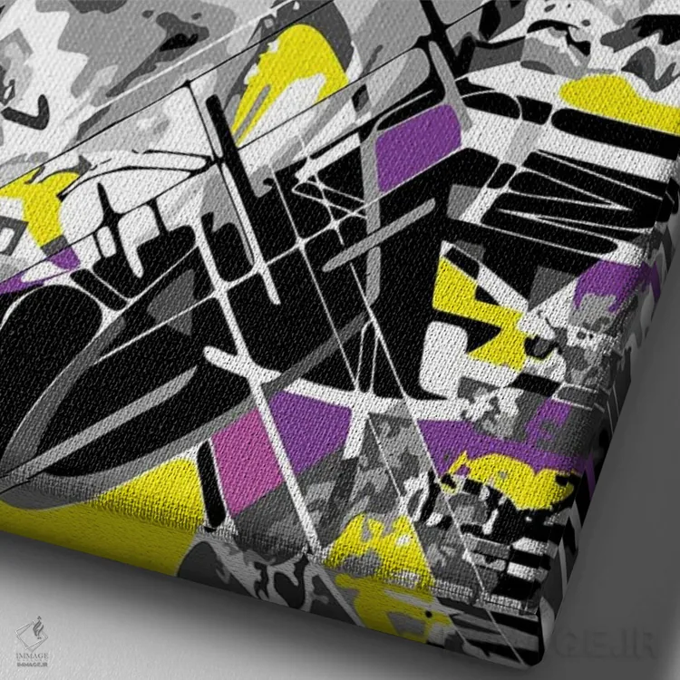 تابلو دکوراتیو آلبرت انیشتین اثر کریستین میلئو - نمای نزدیک بافت بوم