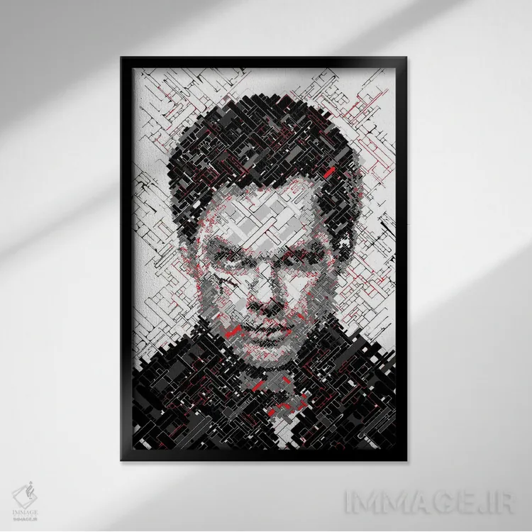 تابلو دکوراتیو دکستر اثر کریستین میلئو - نمای قابدار مشکی