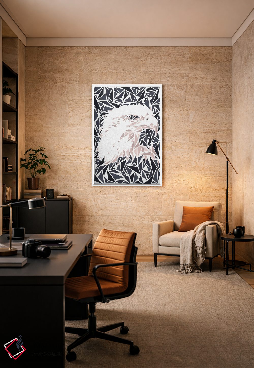 تابلو دکوراتیو عقاب اثر کریستین میلئو - D5W