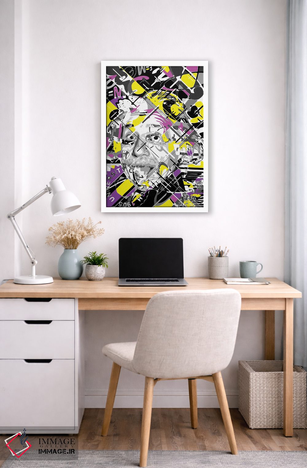تابلو دکوراتیو آلبرت انیشتین اثر کریستین میلئو - D6W