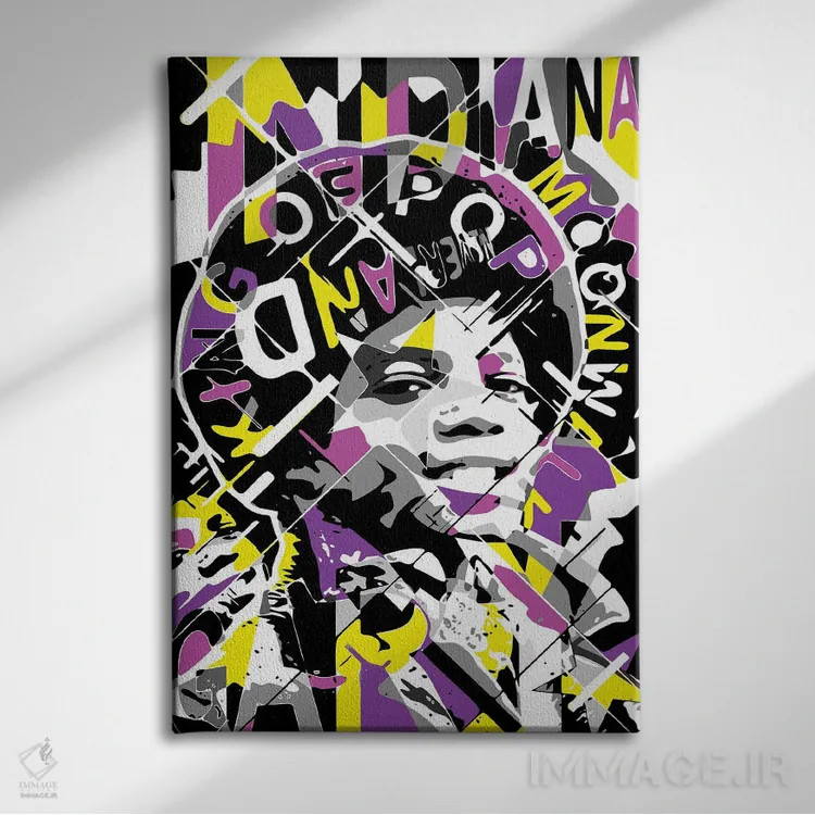 تابلو دکوراتیو مایکل کید اثر کریستین میلئو - نمای روبهرو روی دیوار