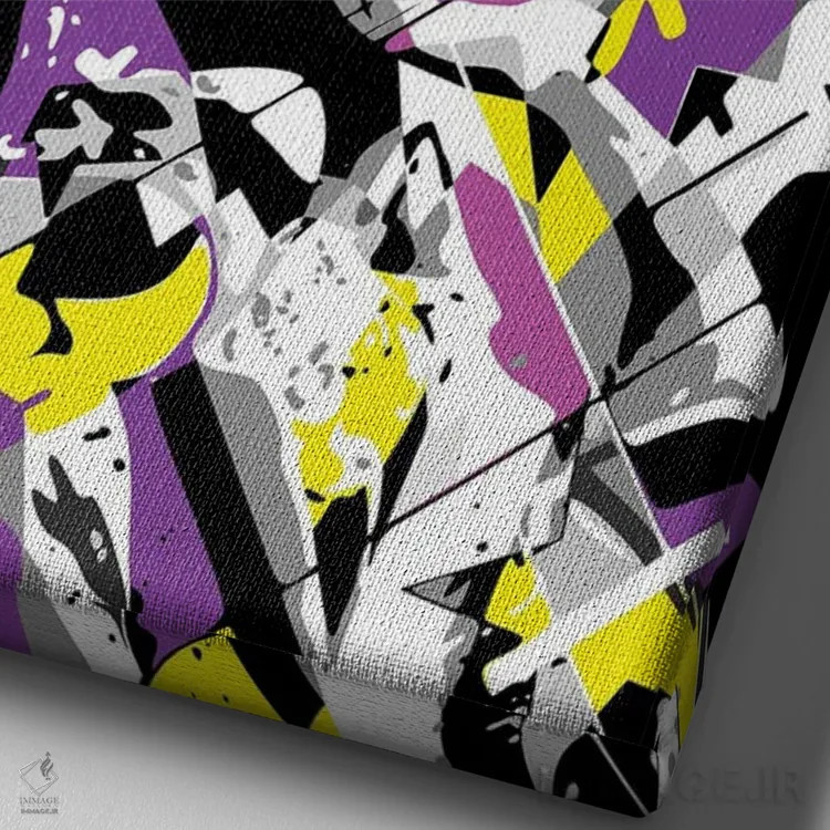 تابلو دکوراتیو مایکل کید اثر کریستین میلئو - نمای نزدیک بافت بوم