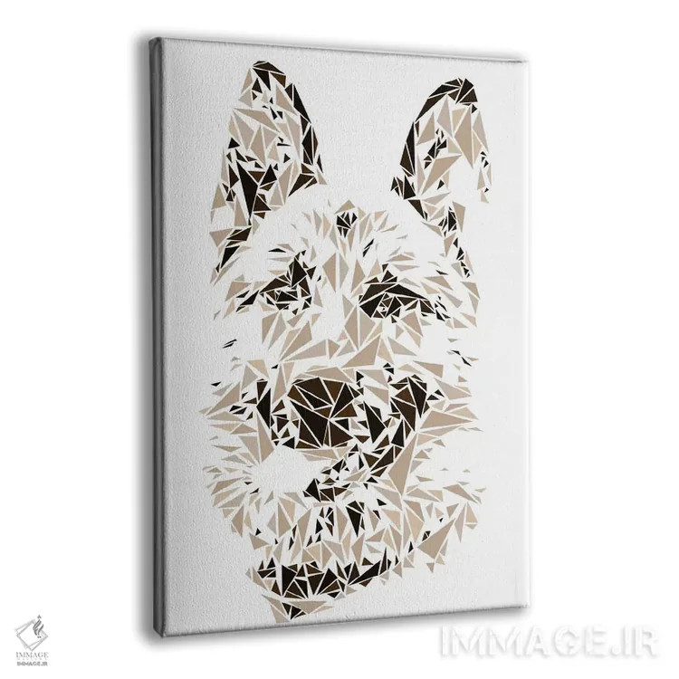 تابلو دکوراتیو سگ گله آلمانی اثر کریستین میلئو - نمای پرسپکتیو محصول