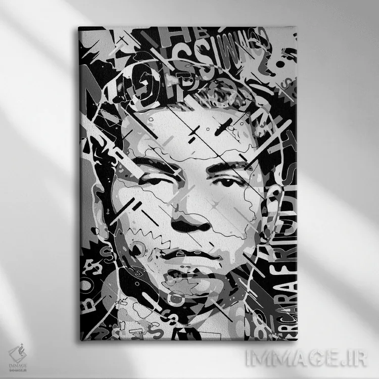 تابلو دکوراتیو چارلز لاکی لوسیانو اثر کریستین میلئو - نمای روبهرو روی دیوار