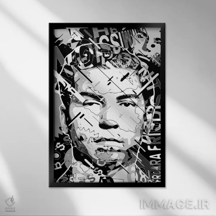 تابلو دکوراتیو چارلز لاکی لوسیانو اثر کریستین میلئو - نمای قابدار مشکی