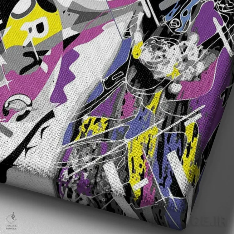 تابلو دکوراتیو آلیشا کیز اثر کریستین میلئو - نمای نزدیک بافت بوم