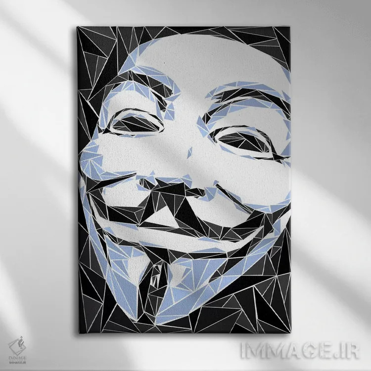 تابلو دکوراتیو گای فوکس ۱ اثر کریستین میلئو - نمای روبهرو روی دیوار