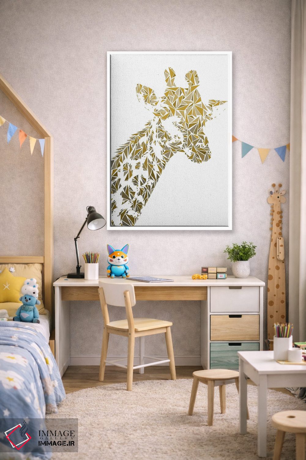 تابلو دکوراتیو زرافه اثر کریستین میلئو - D1W