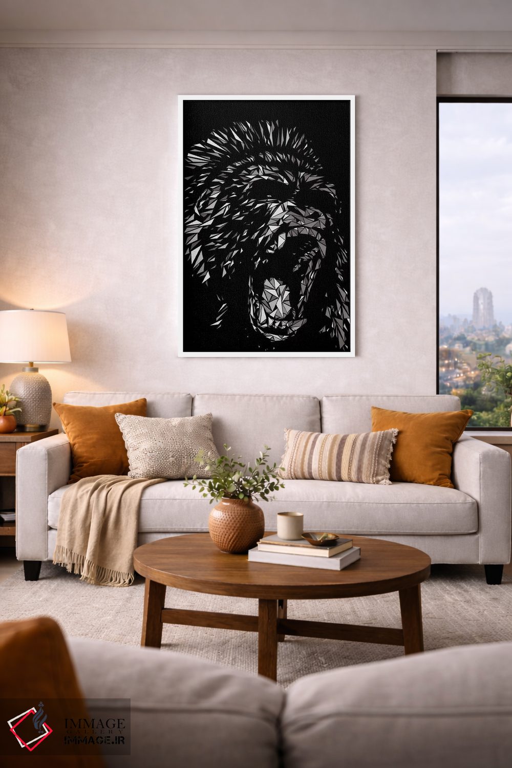 تابلو دکوراتیو گوریل اثر کریستین میلئو - D5W