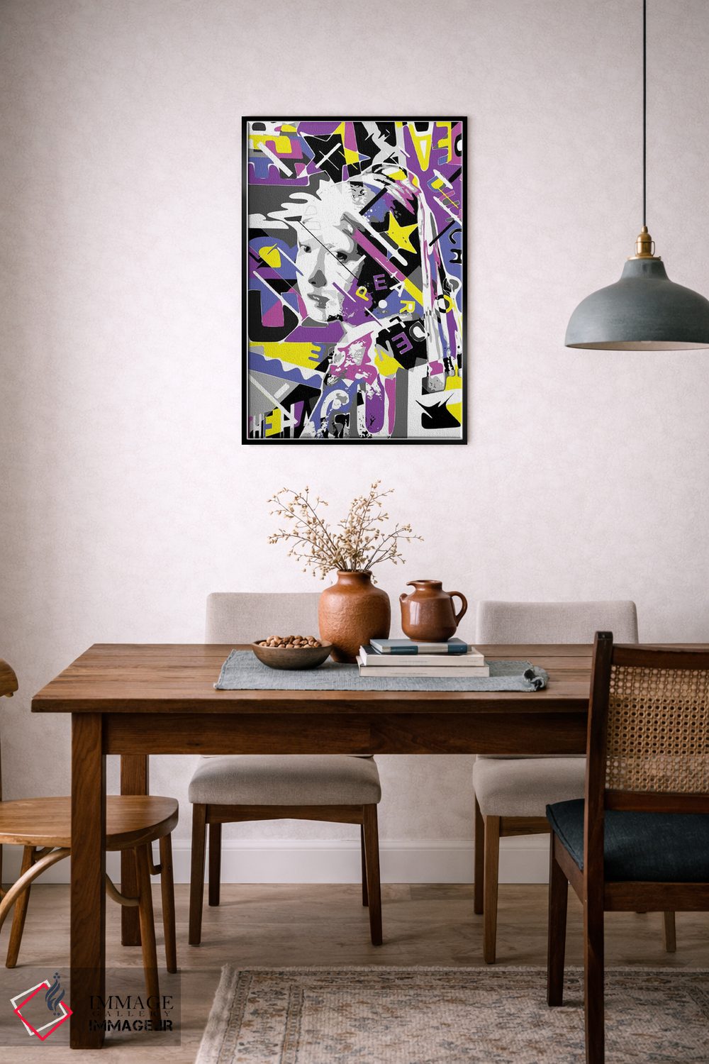 تابلو دکوراتیو گوشواره مروارید اثر کریستین میلئو - D6B