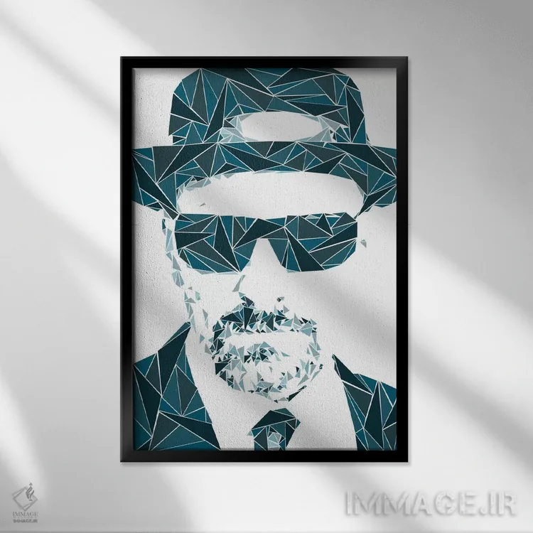 تابلو دکوراتیو هایزنبرگ ۱ اثر کریستین میلئو - نمای قابدار مشکی