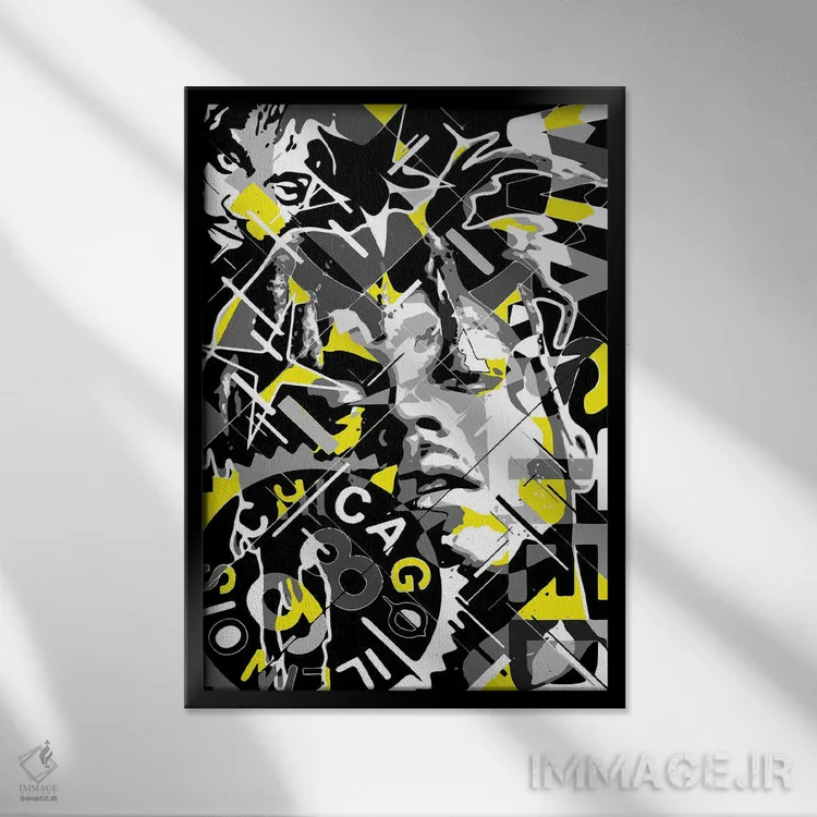 تابلو دکوراتیو جویس ورلد اثر کریستین میلئو - نمای قابدار مشکی