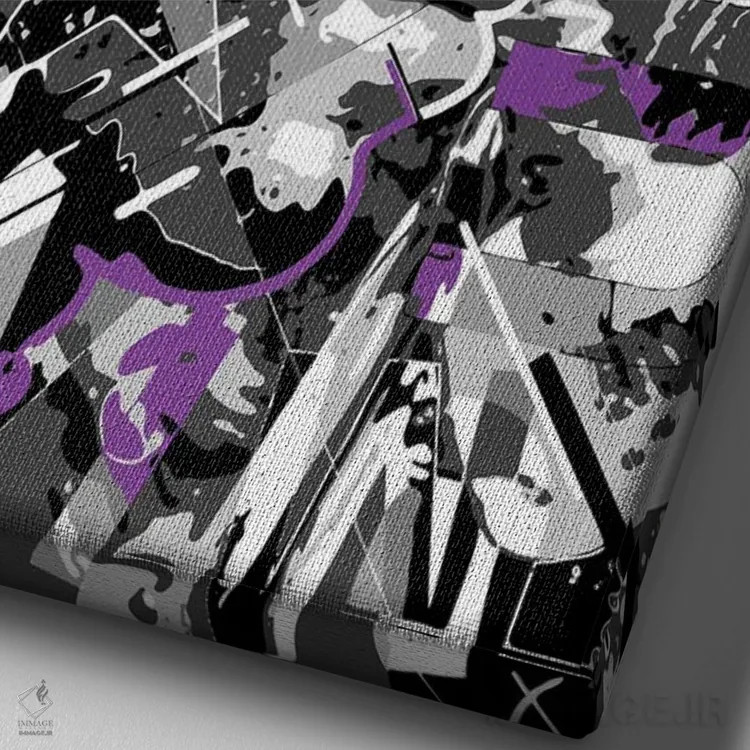 تابلو دکوراتیو پرینس اثر کریستین میلئو - نمای نزدیک بافت بوم