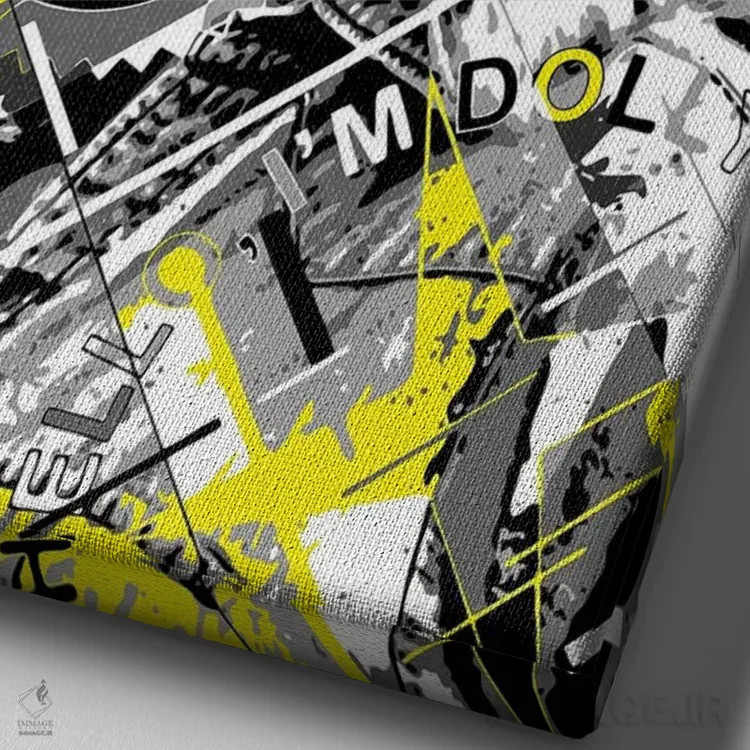 تابلو دکوراتیو دالی پارتون اثر کریستین میلئو - نمای نزدیک بافت بوم