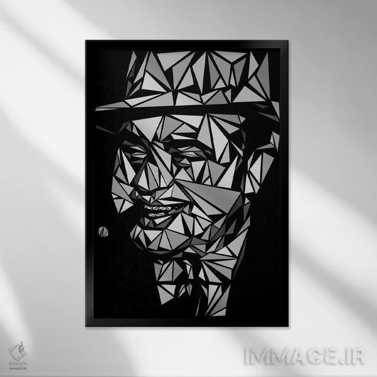 تابلو دکوراتیو آل کاپون ۲ اثر کریستین میلئو - نمای قابدار مشکی