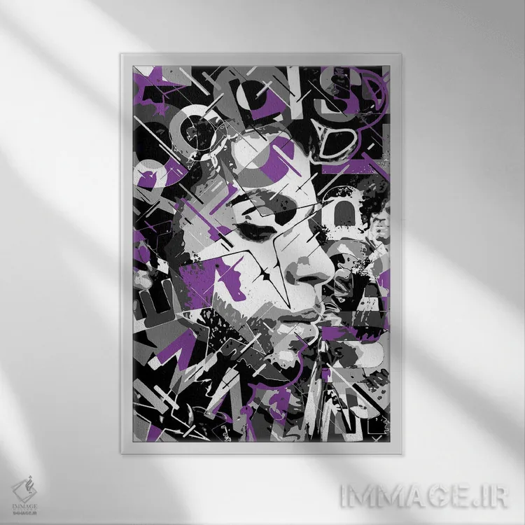 تابلو دکوراتیو پرینس اثر کریستین میلئو - نمای قابدار سفید