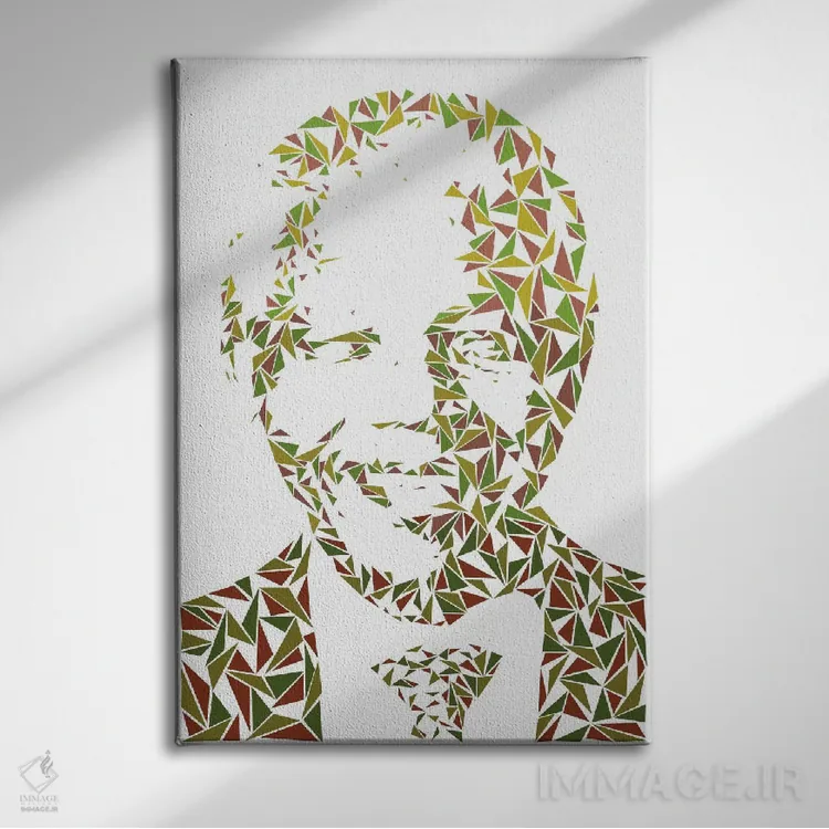 تابلو دکوراتیو نلسون ماندلا اثر کریستین میلئو - نمای روبهرو روی دیوار