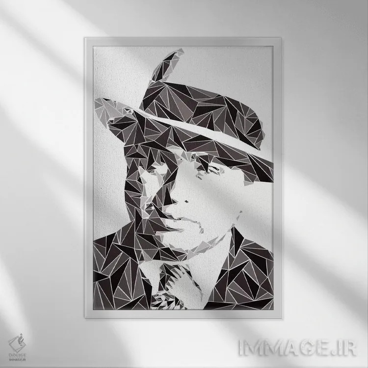 تابلو دکوراتیو آل کاپون ۱ اثر کریستین میلئو - نمای قابدار سفید