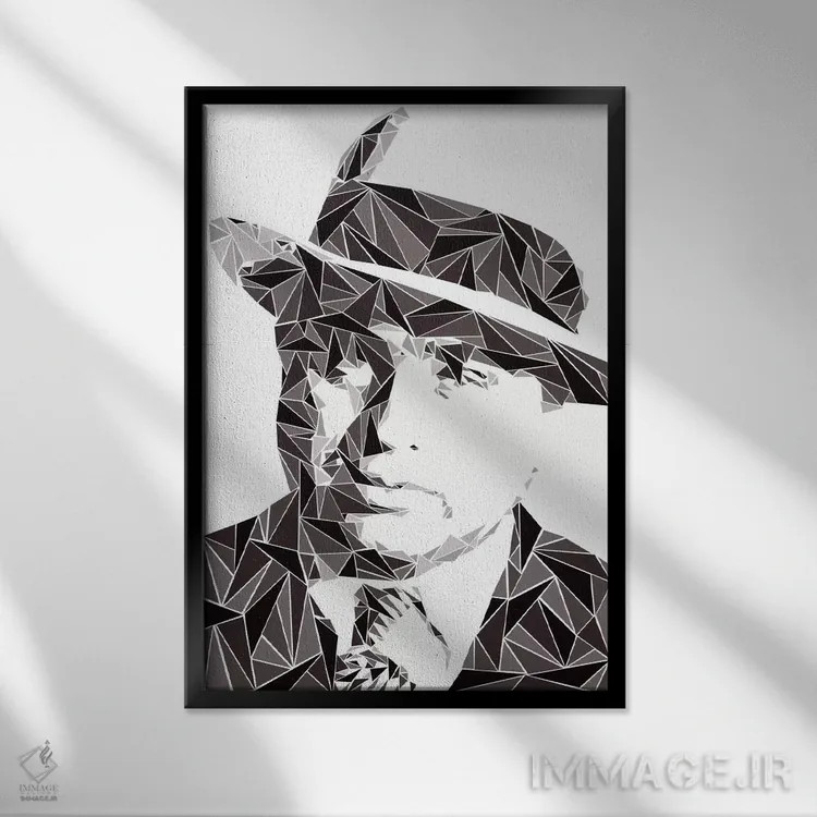 تابلو دکوراتیو آل کاپون ۱ اثر کریستین میلئو - نمای قابدار مشکی